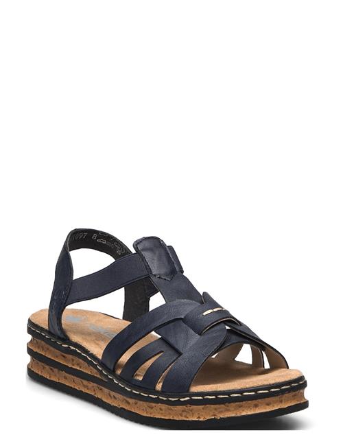 Rieker Ladies' Sandals 62918-22 Brown Rieker Navy