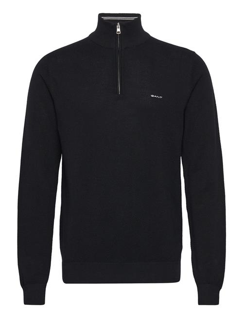 Cotton Pique Halfzip GANT Black