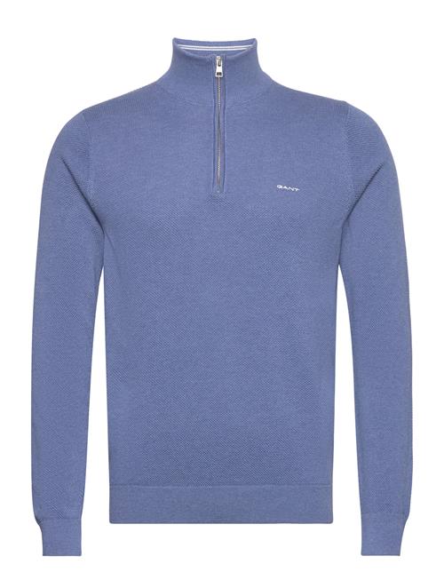 Cotton Pique Half Zip GANT Blue