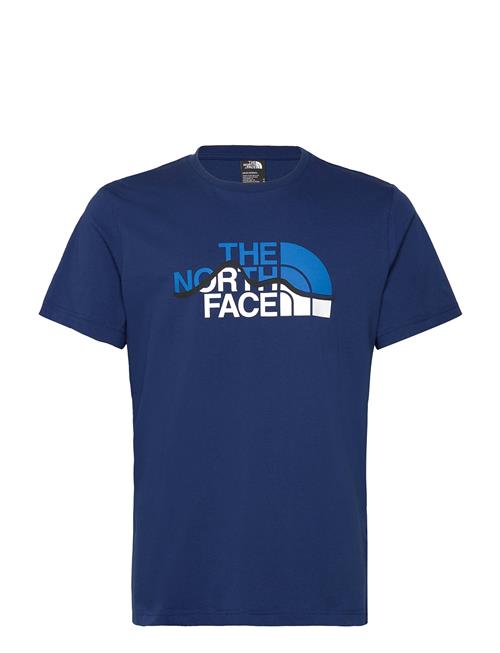 M Ss Mountain Line Tee The North Face Blue