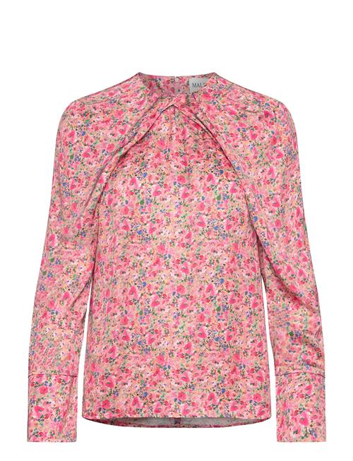 Evie Pleated Neckline Blouse Malina Pink