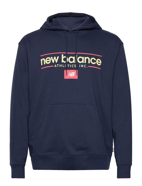 Relaxed Linear Athletics Hoodie New Balance Navy