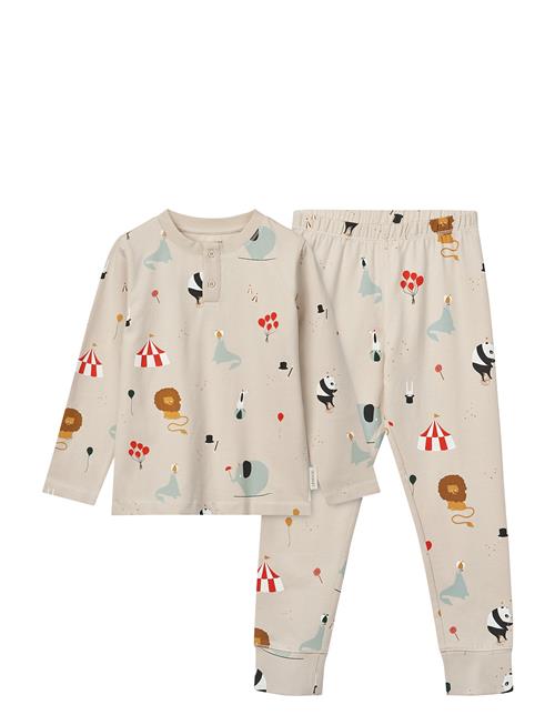 Wilhelm Printed Pyjamas Set Liewood Beige