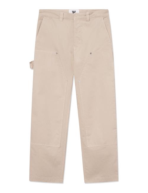 Wwfed Herringb Workwear Pants DOUBLE A BY W.W. Cream
