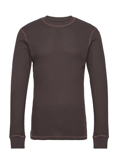 Wwemil Waffle Ls T-Shirt DOUBLE A BY W.W. Black