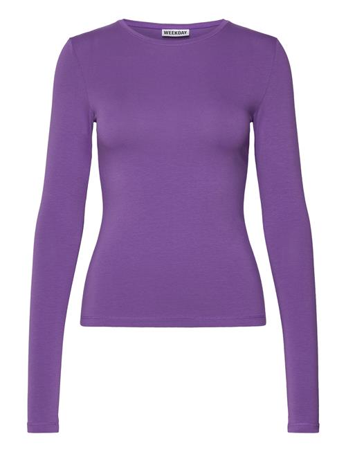 Slim Fitted Long Sleeve Weekday Purple