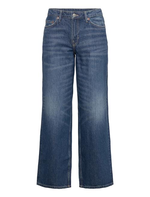 Ample Low Rise Loose Wide Leg Jeans Weekday Blue