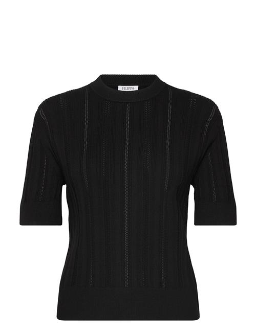 Braid Knit T-Shirt Filippa K Black