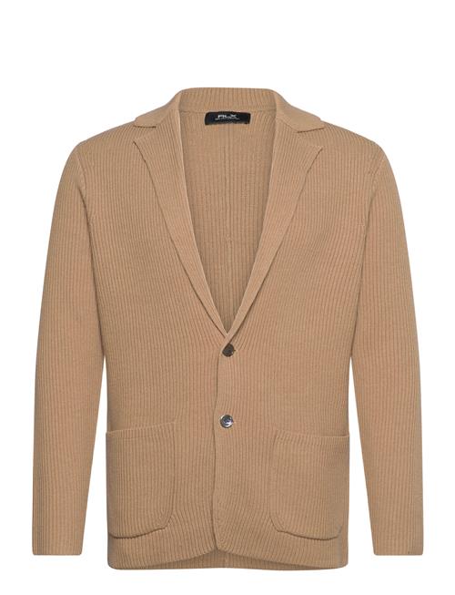 Mesh-Knit Cotton-Blend Blazer Cardigan Ralph Lauren Golf Brown