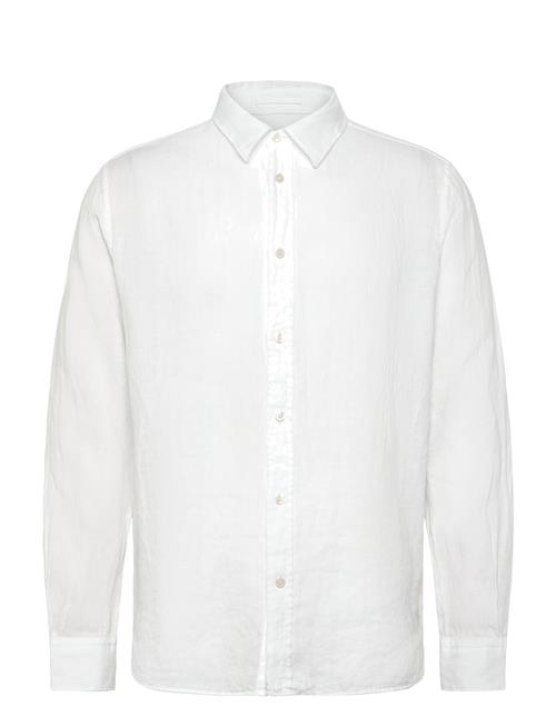 Reg Ls Clean Linen Shirt J. Lindeberg White