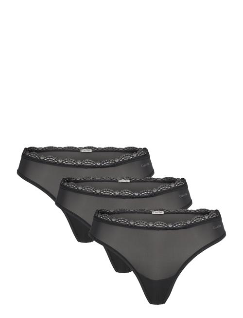 Thong 3Pk Calvin Klein Black
