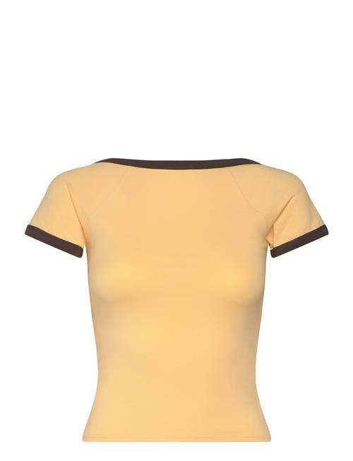 Mini Short Sleeve Top Monki Yellow