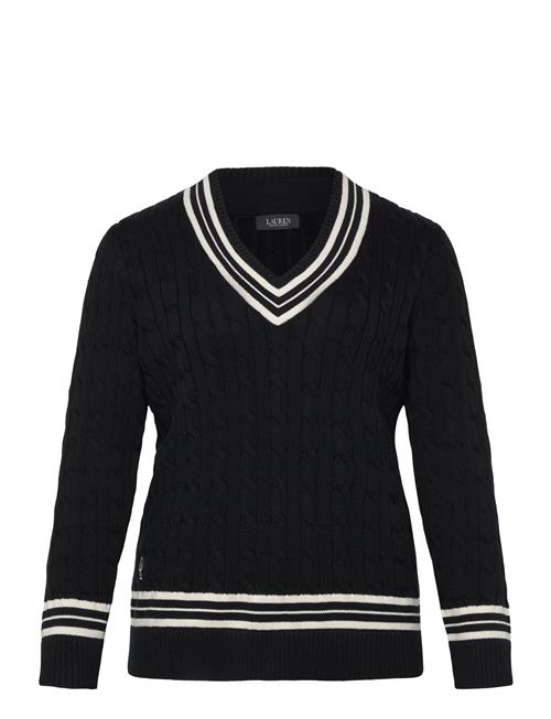Cable-Knit Cotton Cricket Sweater Lauren Women Black
