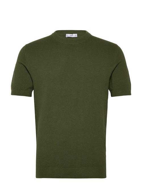 Cotton Fine-Knit T-Shirt Mango Green