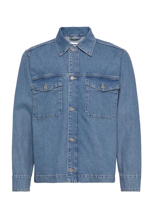 Hunt Washed Denim Overshirt J. Lindeberg Blue
