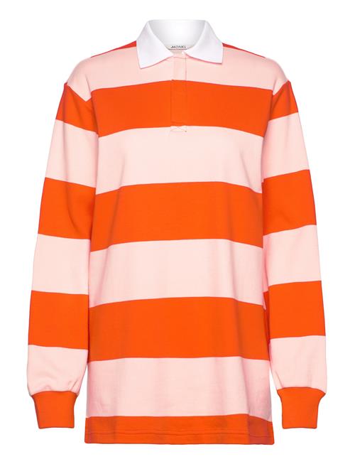 Long-Sleeved Rugby Mini Dress Monki Orange