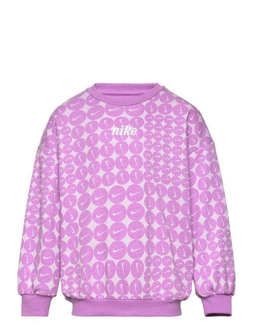 Nkg Essentials Aop Ft Crew Nike Purple