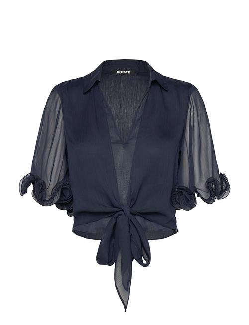 Chiffon Tied Top ROTATE Birger Christensen Navy