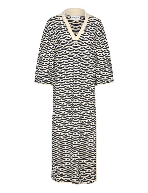 Tuva Structure Knitted Kaftan Malina Navy