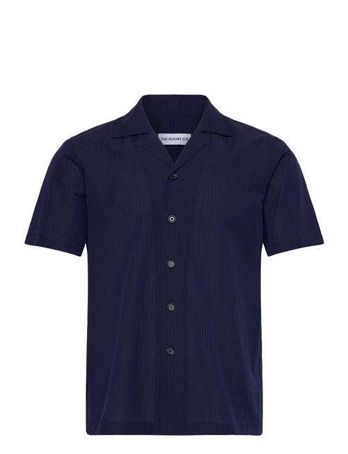 Seersucker Resort Shirt Navy The Resort Co. Navy