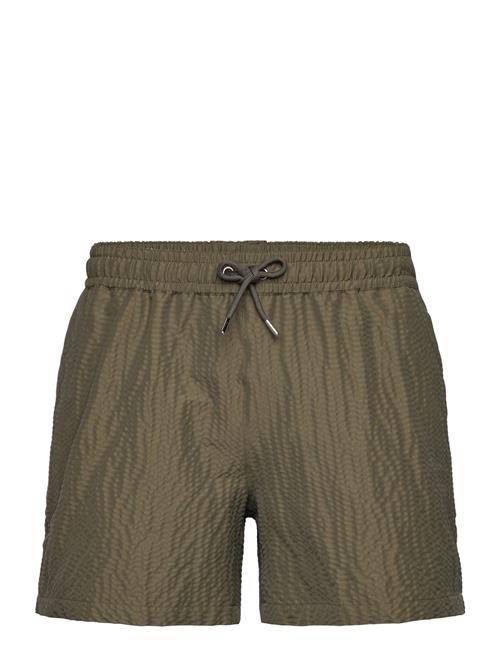 Classic Swim Shorts Olive Seersucker The Resort Co. Khaki