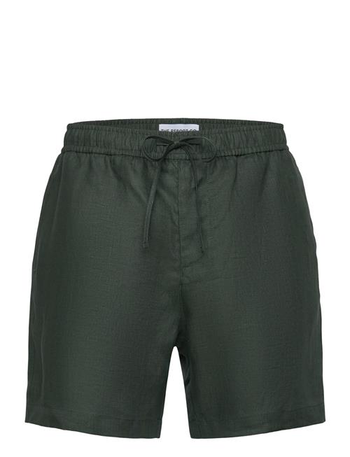 Linen Drawstring Shorts Eucalyptus The Resort Co. Khaki