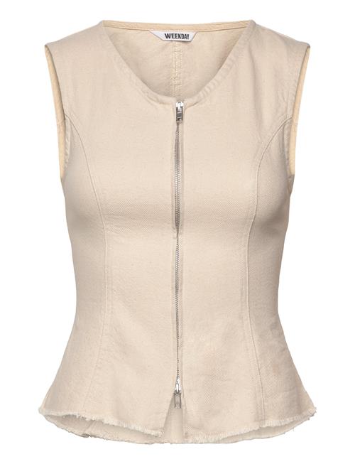Zip-Up Top Weekday Beige