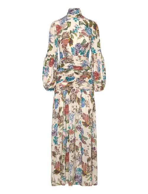 Thalia Draped Waist Maxi Dress Malina Cream