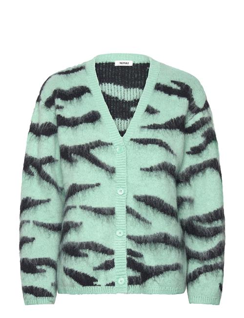 Fluffy Knit Cardigan Monki Green