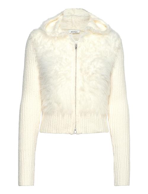 Hairy Knitted Zip Hoodie Monki Cream