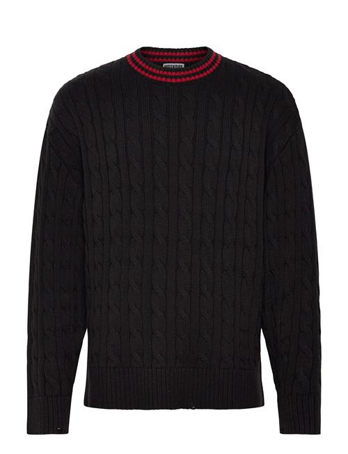 Over D Cable Sweater Weekday Black