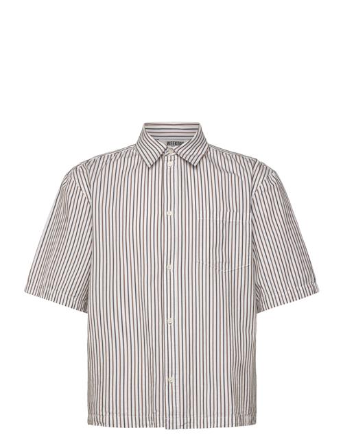 Relaxed Short Sleeve Shirt Weekday Brown