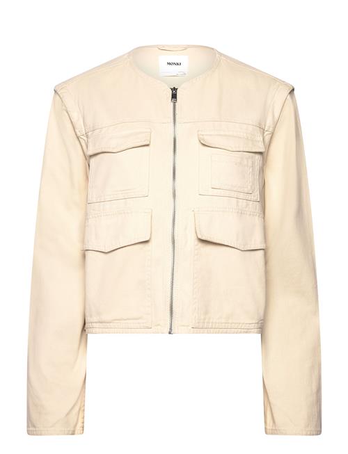 Detachable Sleeve Cotton Jacket Monki Beige