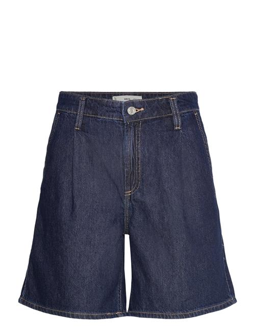 Denim Rinse-Wash Bermuda Shorts With Pleats Mango Black