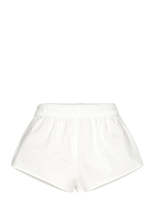 Mid-Rise Cotton Poplin Pyjama Shorts Monki White