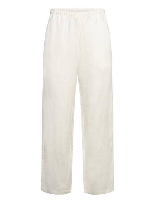 Relaxed Linen Joggers Weekday White