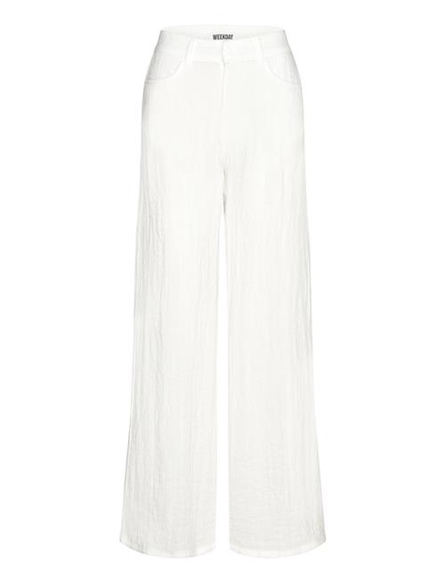 Loose Crinkle Trousers Weekday White