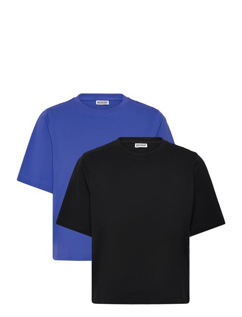 2-Pack Boxy T-Shirt Weekday Blue