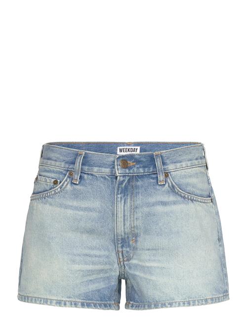 Short Distressed Denim Shorts Weekday Blue