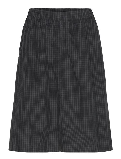 Cotton Poplin Midi Skirt Weekday Black