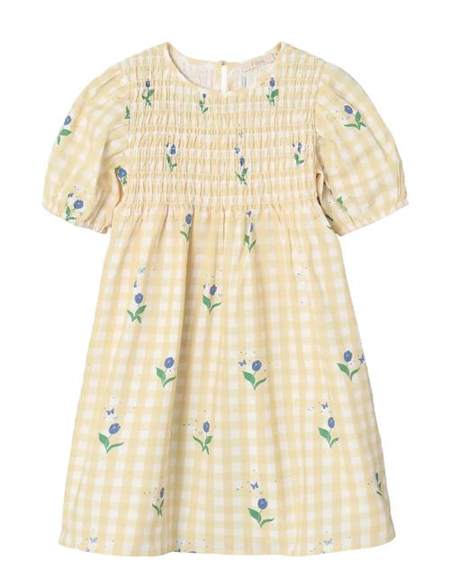 Agnes Flower Ss Dress Fliink Yellow