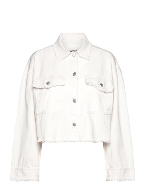 Cropped Boxy Twill Jacket Monki White