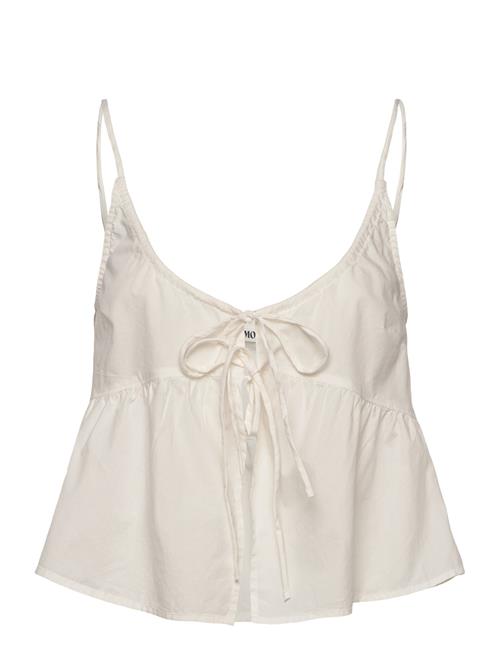 Cotton Poplin Tie-Front Pyjama Top Monki White