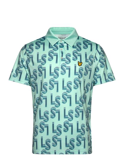 Ls Monogram Printed Polo Shirt Lyle & Scott Sport Blue