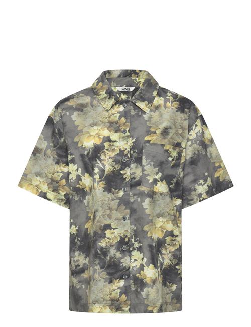Over D Short-Sleeved Cotton Poplin Shirt Monki Grey