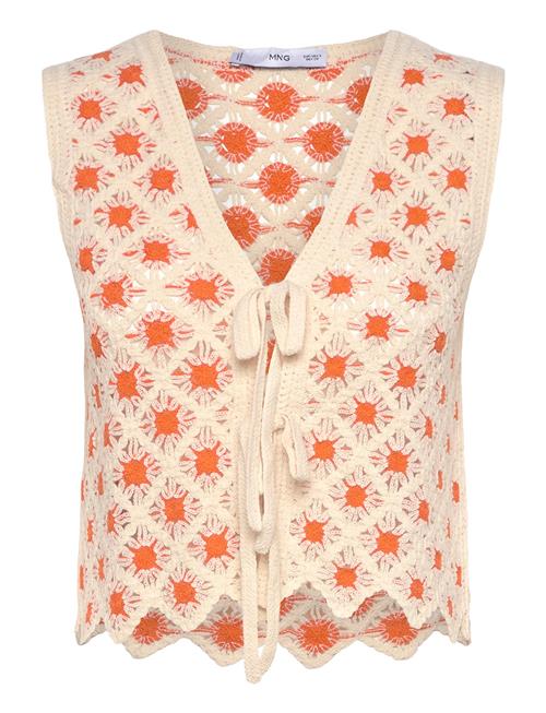 Crochet Top With Ties Mango Patterned