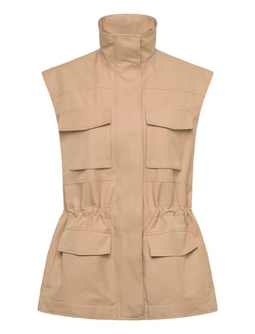 Over D Waistcoat With Cargo Pockets Mango Beige