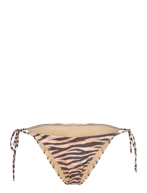 Strappy Printed Bikini Bottoms Monki Navy