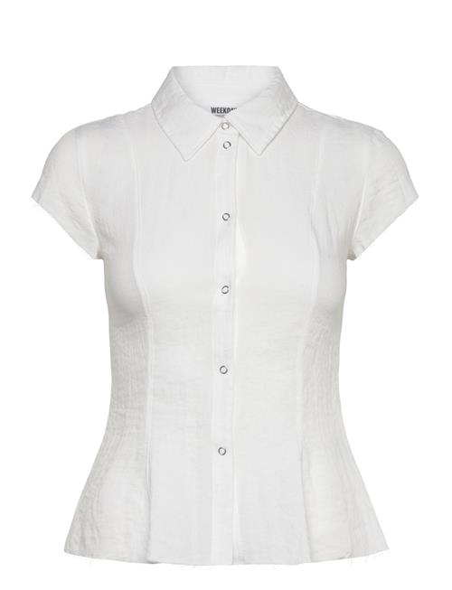 Fitted Shirt Top Weekday White