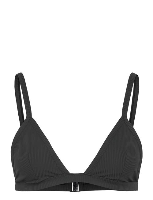 Ribbed V-Neck Bikini Top Weekday Black